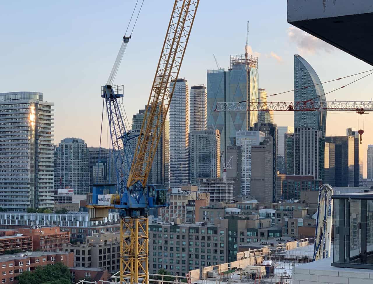 View at the new condos in Toronto